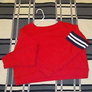 Red crop sweatshirt